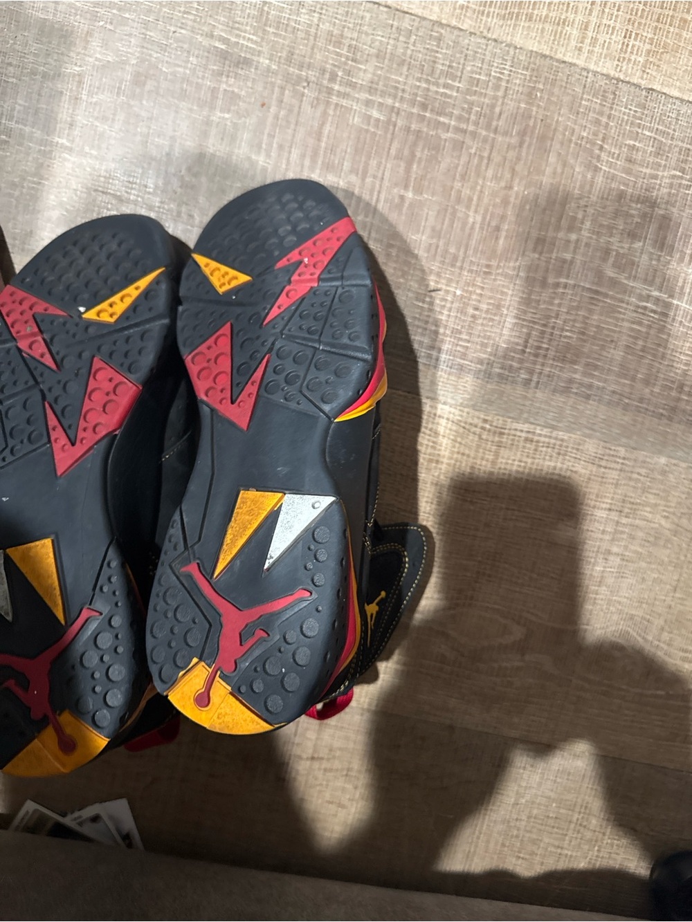 Nike Air Jordan Kids Basketball Shoes - Black/Red/Yellow citrus 7 Air Jordan